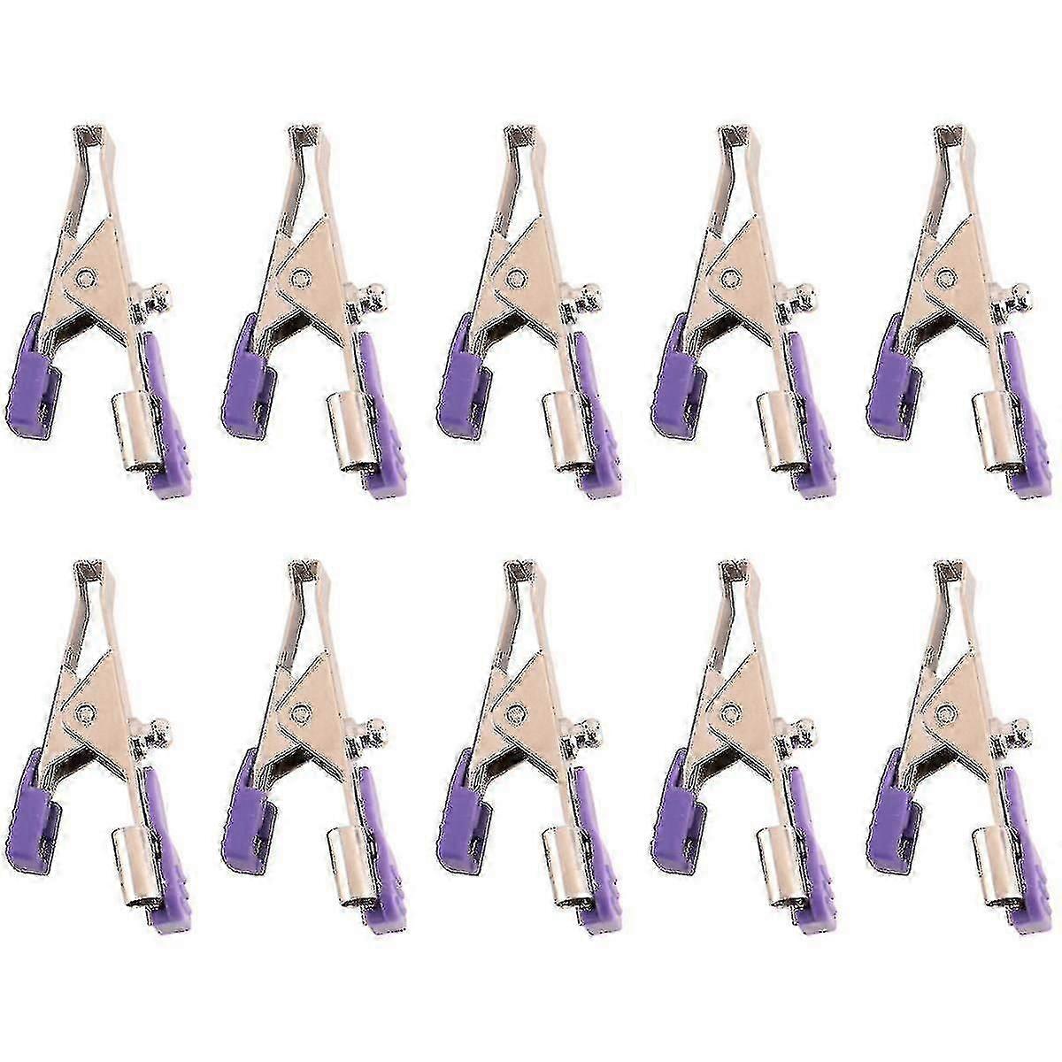 10pcs επαναχρησιμοποιήσιμα ηλεκτρόδια κλιπ αλιγάτορα ΗΚΓ/ΗΚΓ για ζώα, κατοικίδια ζώα, σκύλους, γάτες και κτηνιάτρους, που χρησιμοποιούνται για να καθορίσουν τα καλώδια