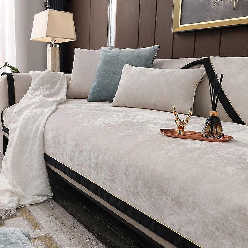 Minimalist and High-end Sofa Cushion Four Seasons Universal Anti Slip Cover Soft Breathable Seat Cushion Simple Dust Cover Cloth