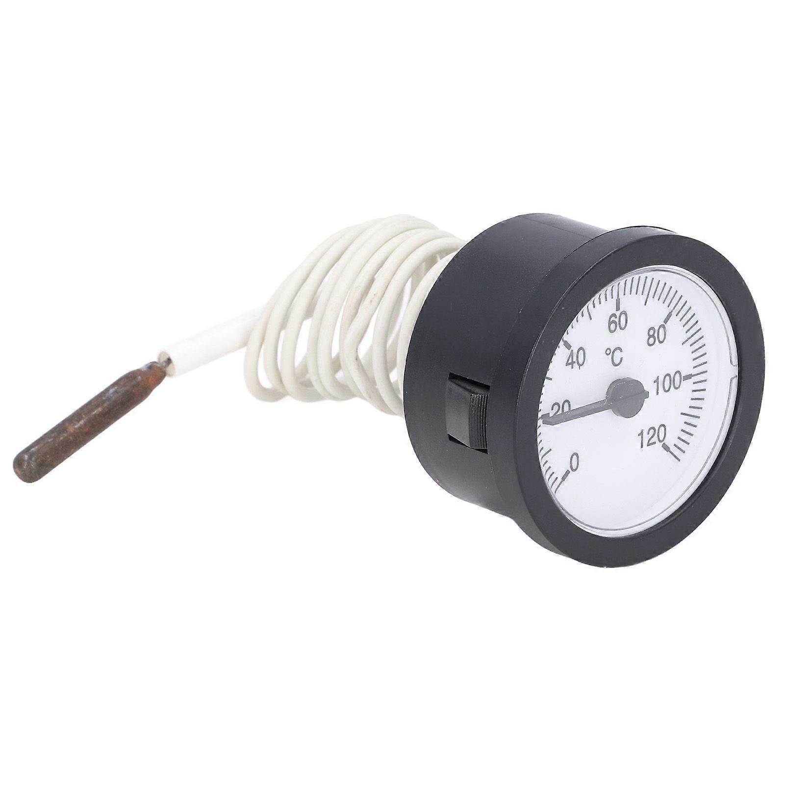 Dial Thermometer 0120C Measuring Range Copper Sensor Clear Temperature Scale 52mm/2.0in Thermometer for Liquid
