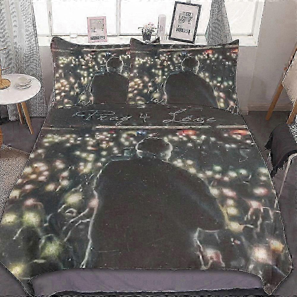 n15 Lençóis Rod WaveConjunto de Cama de 3 Peças Conjunto de Capa de Edredão Macio Wa E Conjunto de Cama Macia Confortável com (1 Capa de Edredão e 2 Fronhas) Lençóis ii