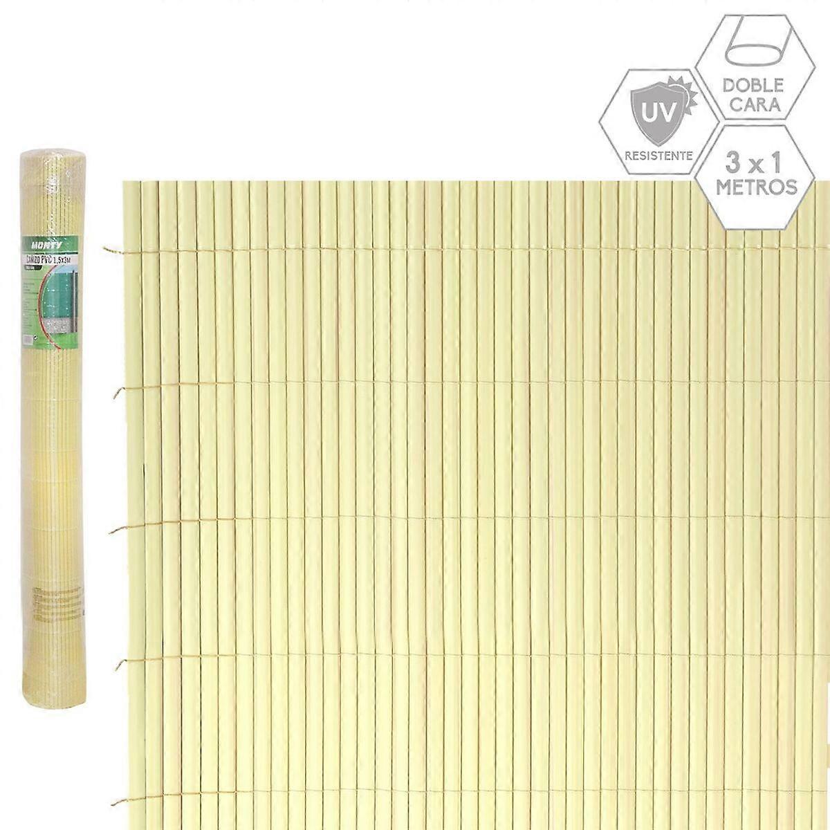 Garden Fence Beige PVC 1 x 300 x 100 cm