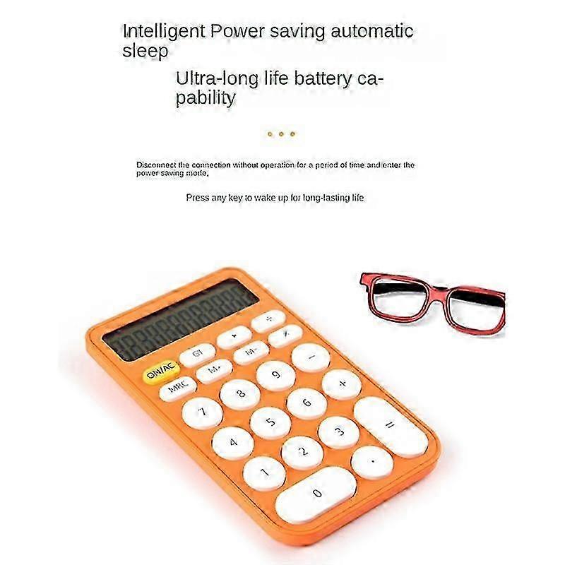 Simple Handheld Calculator Student Learning Assistant Calculator Mini Portable Calculator White