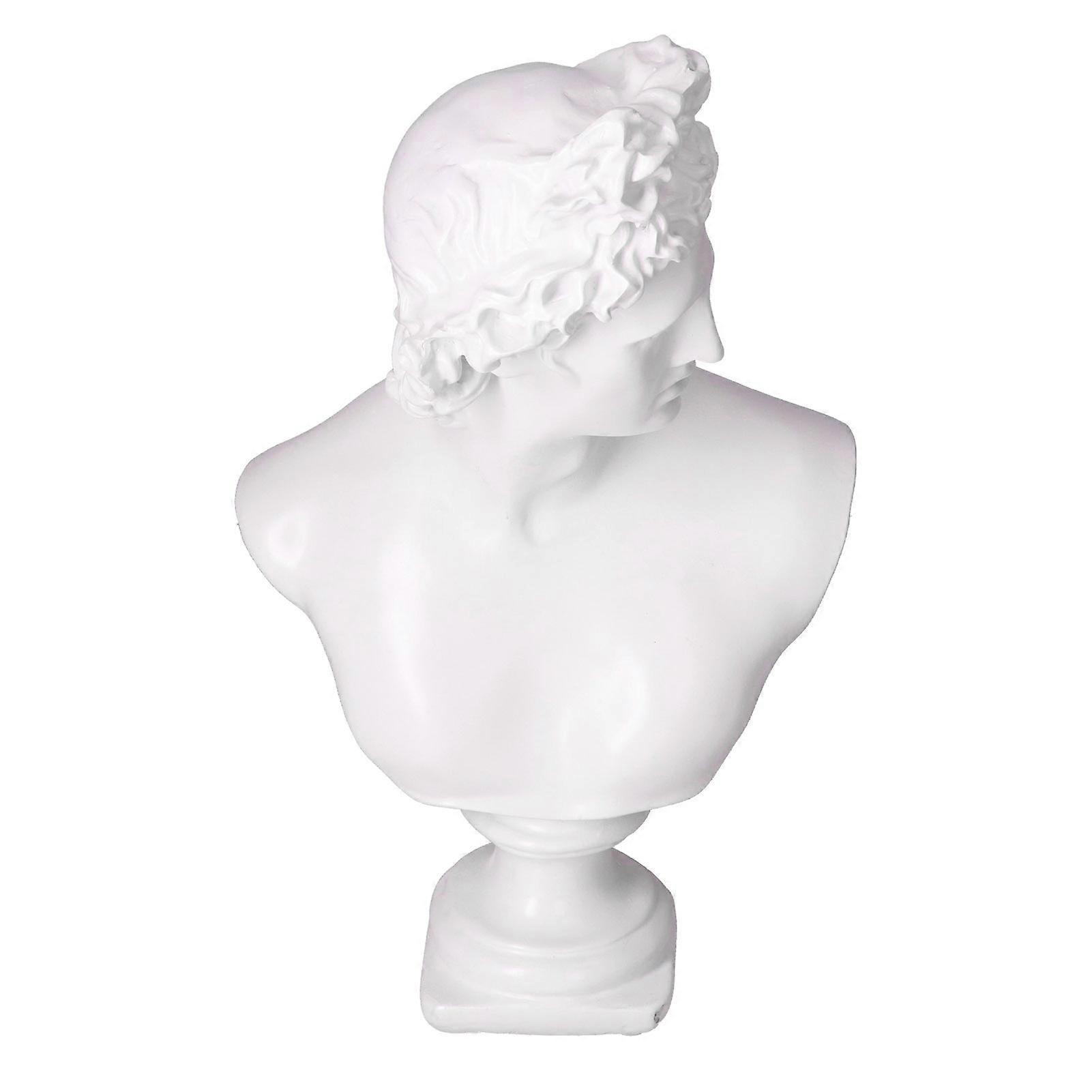 Nordic Style Character Figurine Bust Statue Craft Ornament for Desktop Living Room OfficeWhite