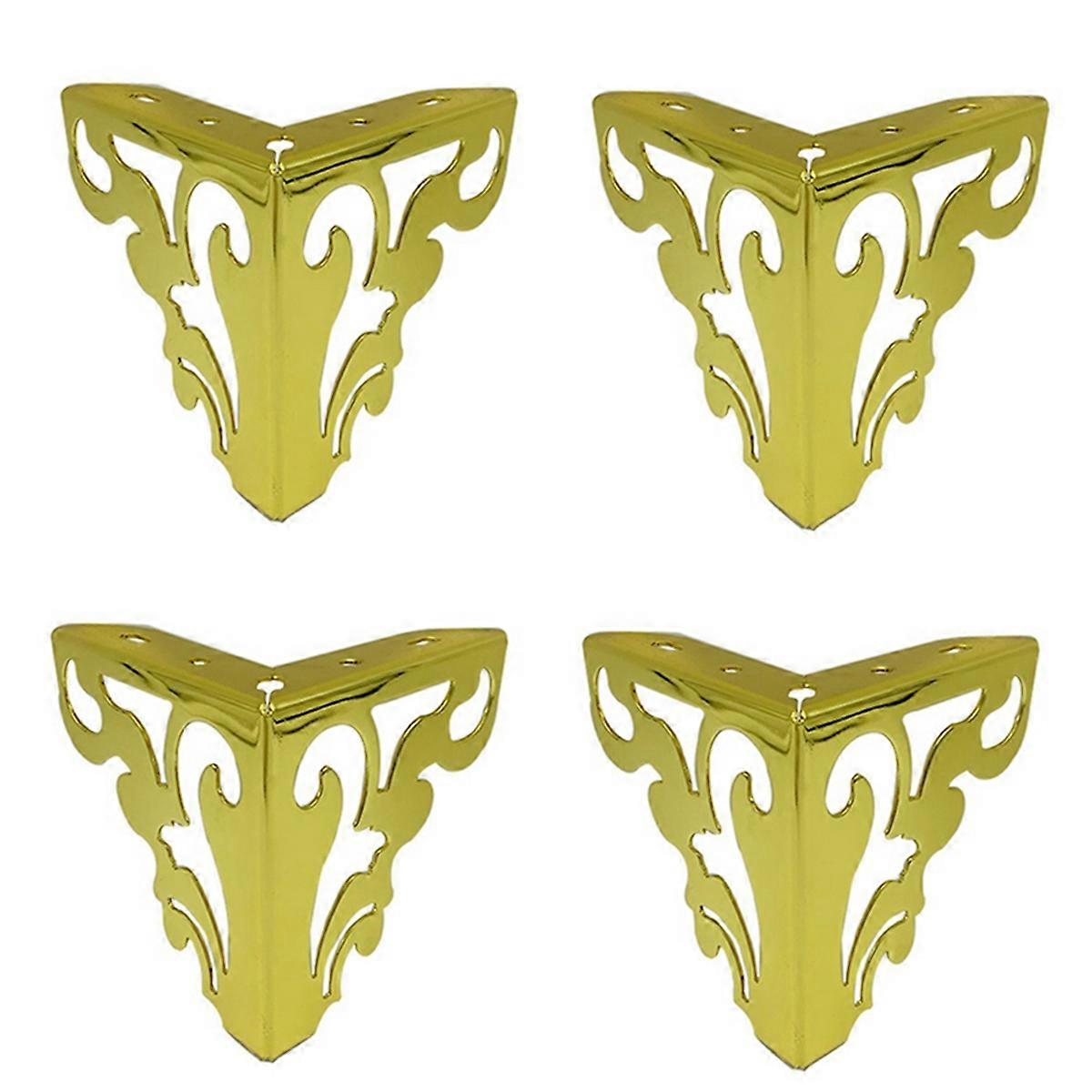 4Pcs/Set Metal Furniture Legs for Sofa Chair Table DIY Parts, Gold