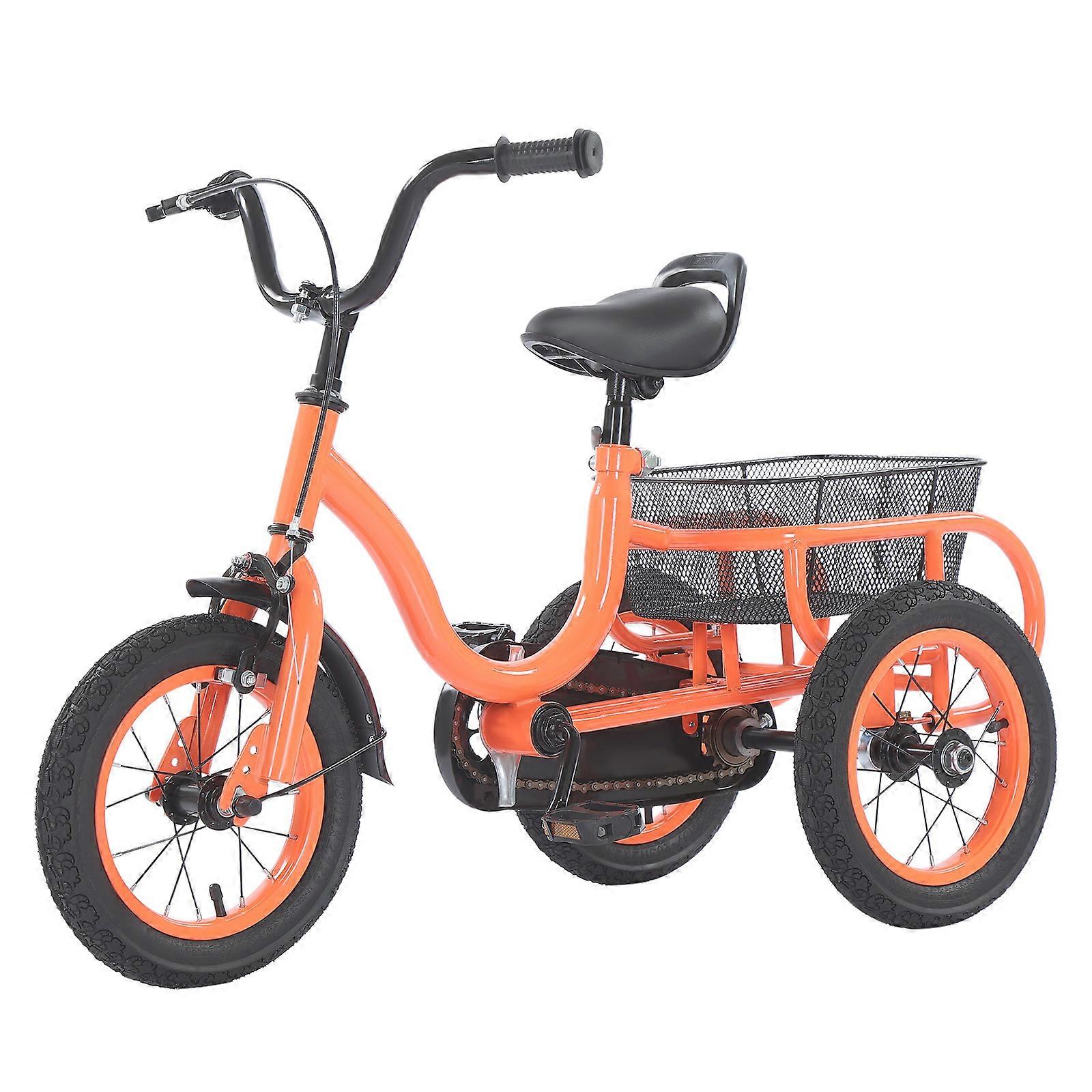 12 Zoll höhenverstellbare 3 Räder Kinderfahrräder Single Speed Dreirad für Jungen/Mädchen