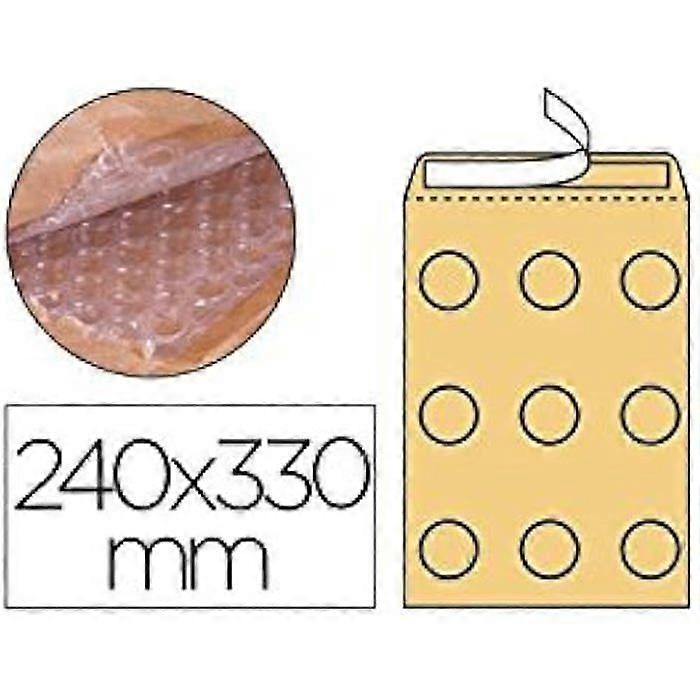 Luftpolsterhülle - Q-CONNECT 972793 - Gepolstert - Selbstklebend - Packung mit 50 Stück