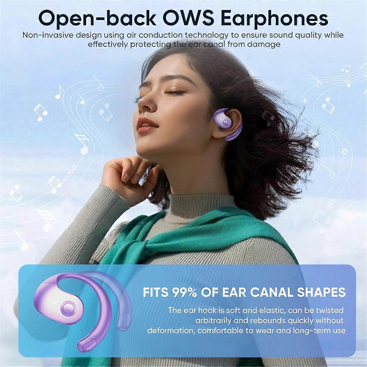 TWS Bluetooth 5.3 Earphones,Wireless Bluetooth Earphone,Purple