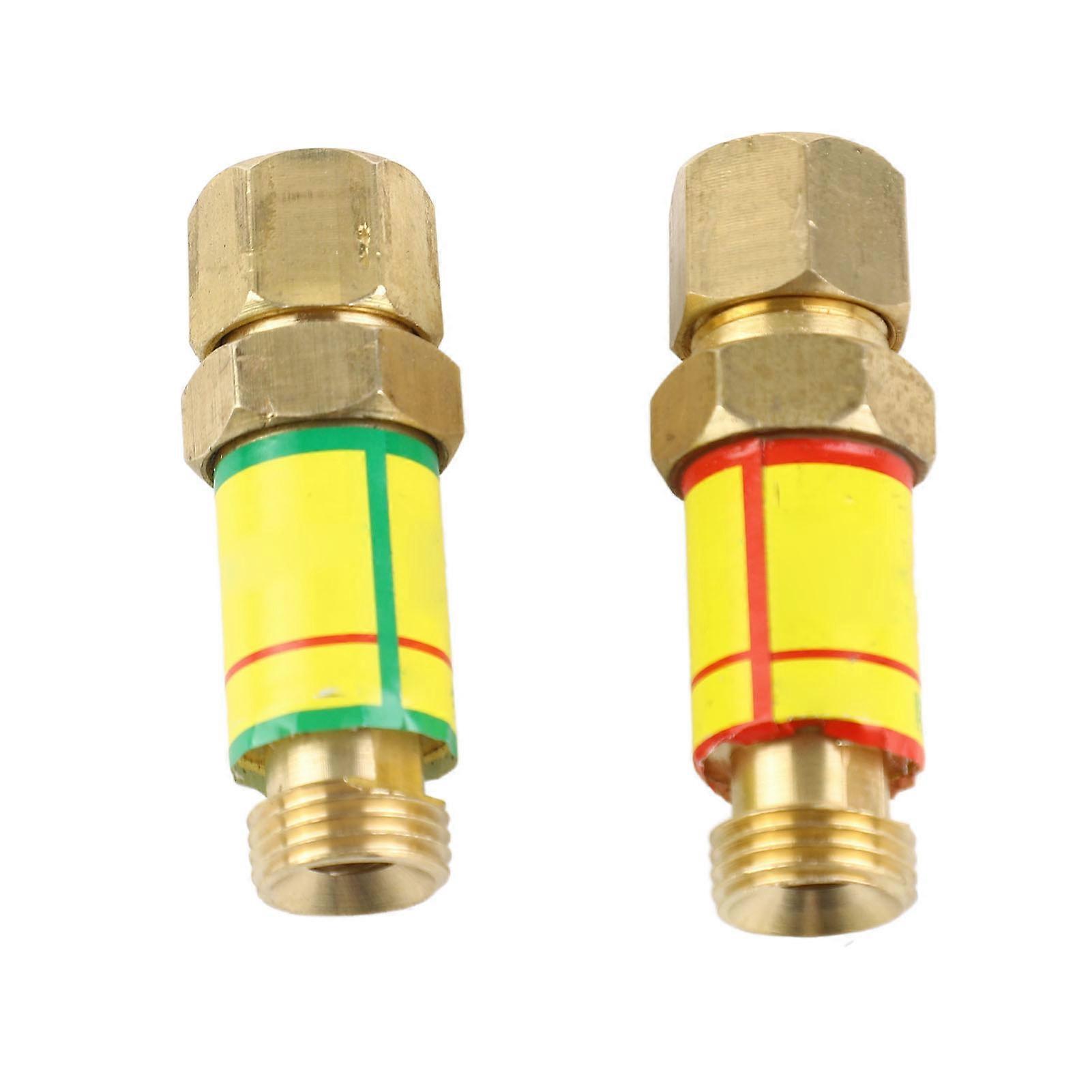 DEWIN Acetylene Flashback Arrestor 1 Pair Oxygen Acetylene Check Valve Flashback Arrestor Flame Buster M16*1.5 HF‑2