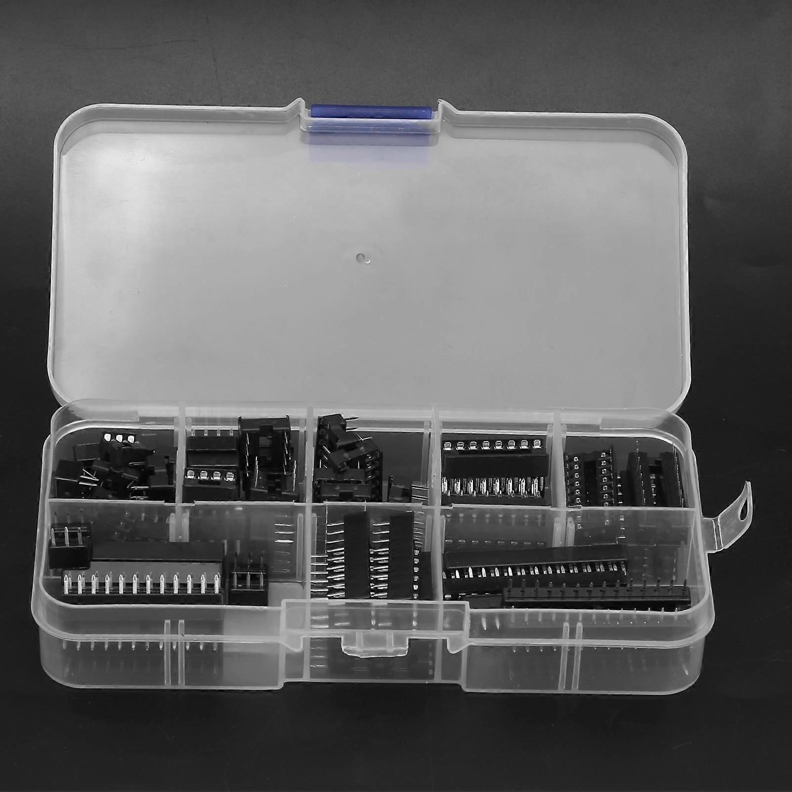 66Pcs IC Socket Adapter Set 6-28 Pin InLine DIY Electronic Kit