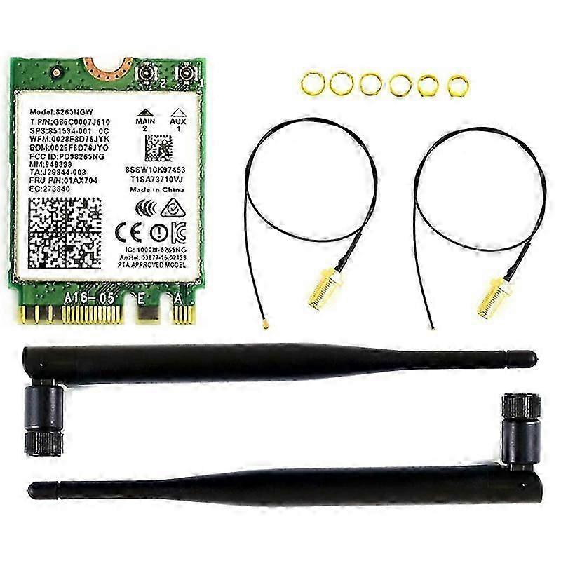 Dual Mode Intel AC8265 Wireless NIC Module Support 2.4GHz/5GHz WiFi and Bluetooth 4.2 for Jetson Na