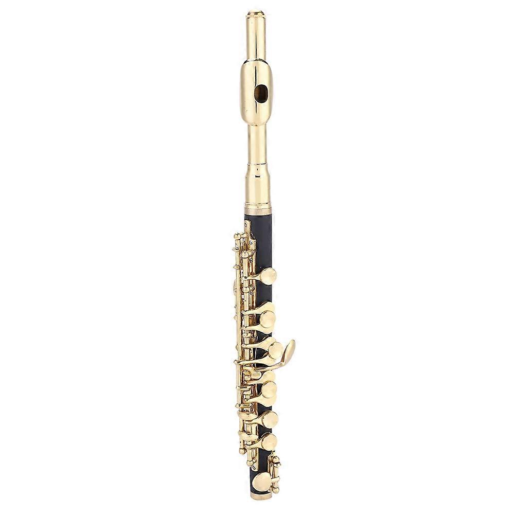 Piccolo Ottavino Half Size C Key Flute Golden with Padded Case