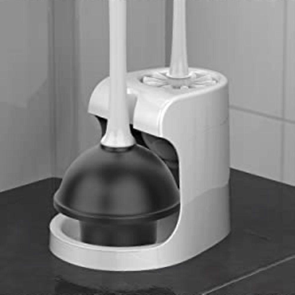 Sturalavandini e scopino per WC, per la pulizia del bagno, bianco, 1 set