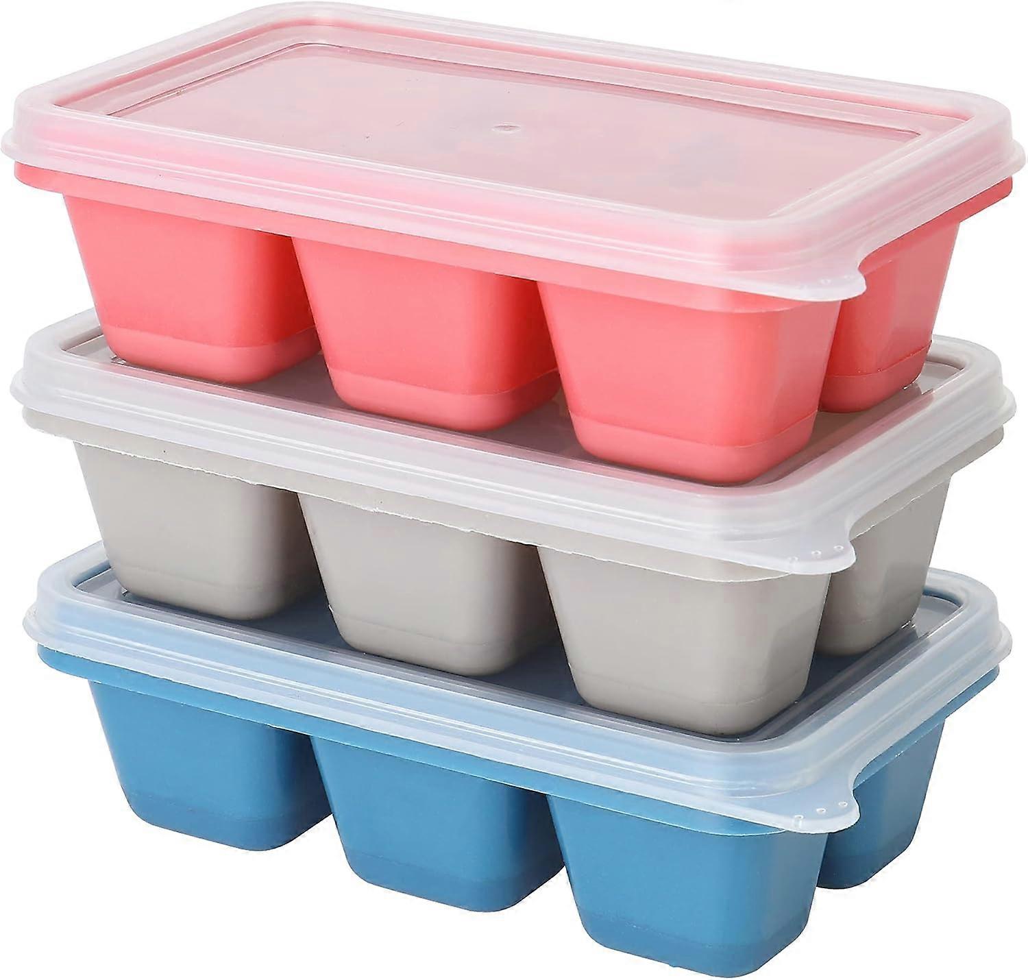 Ice Trays, Silicone, Temperature Resistant, Food Grade, BPA Free, Stackable