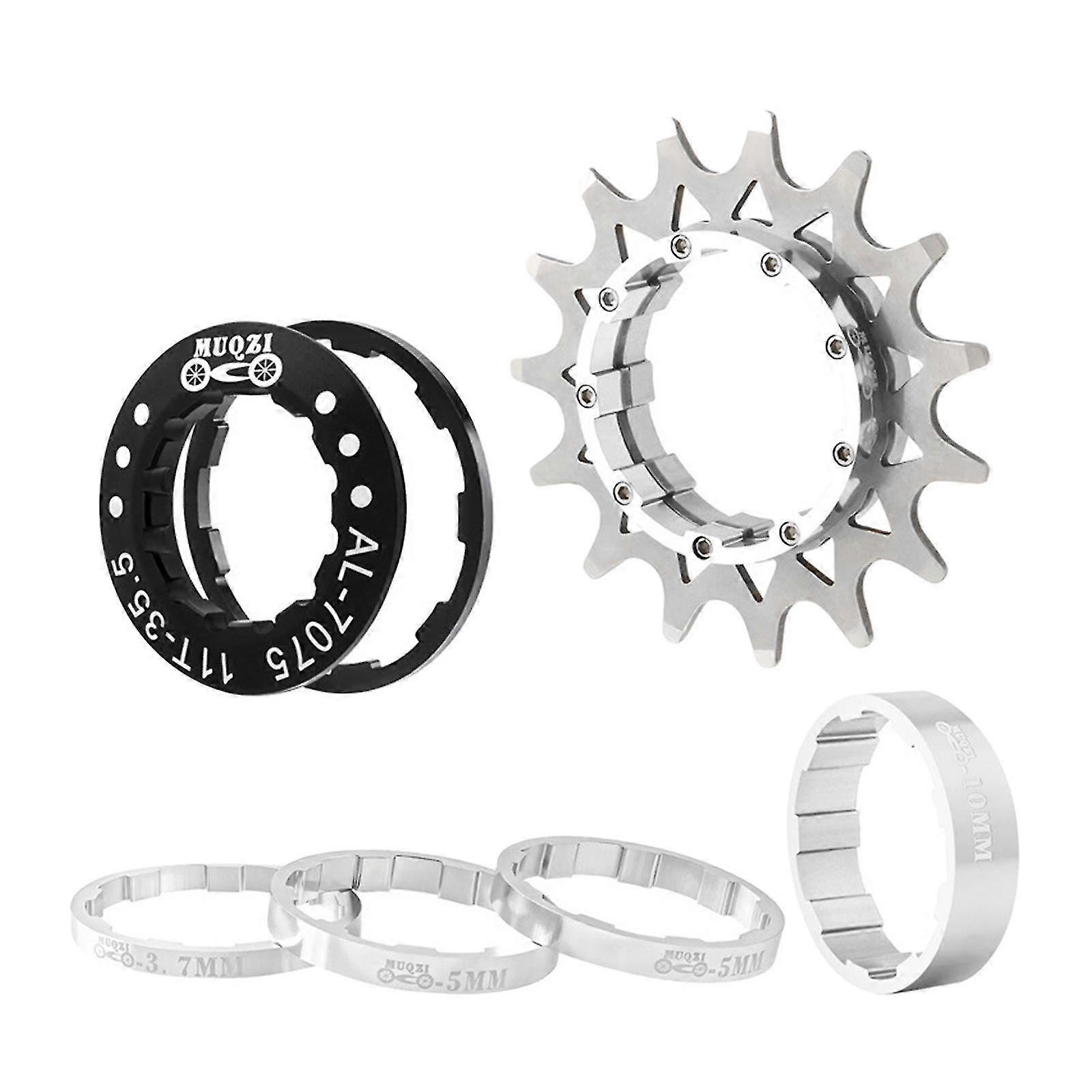 Black Mountain Bike Conversion Kit Featuring 15T Single Speed Flywheel and Easy Installation