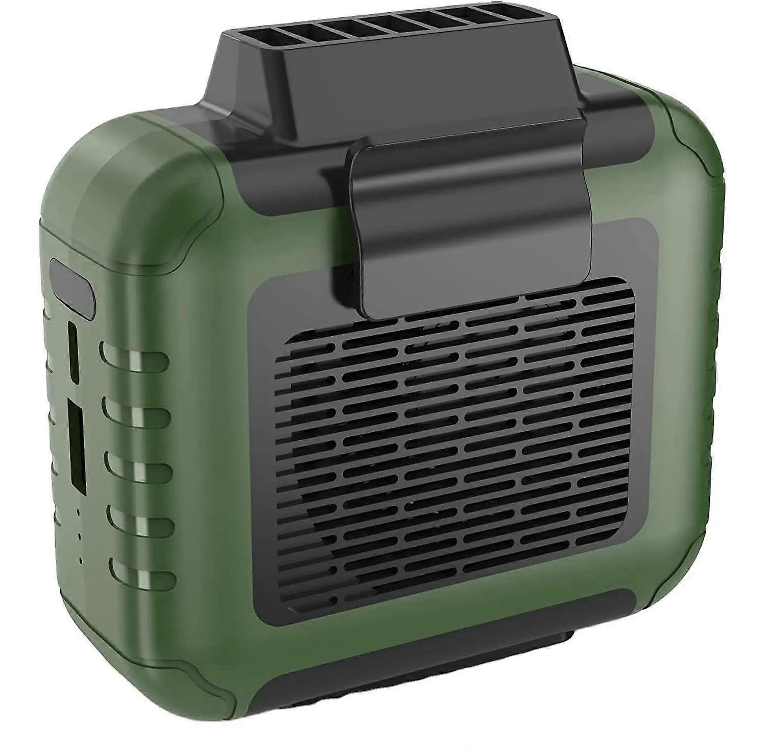 Portable Fan 6000mAh Rechargeable Mini Waist Fan with 3 Speeds and 24H Runtime, Wearable Clip Belt for Outdoor Use (Green)