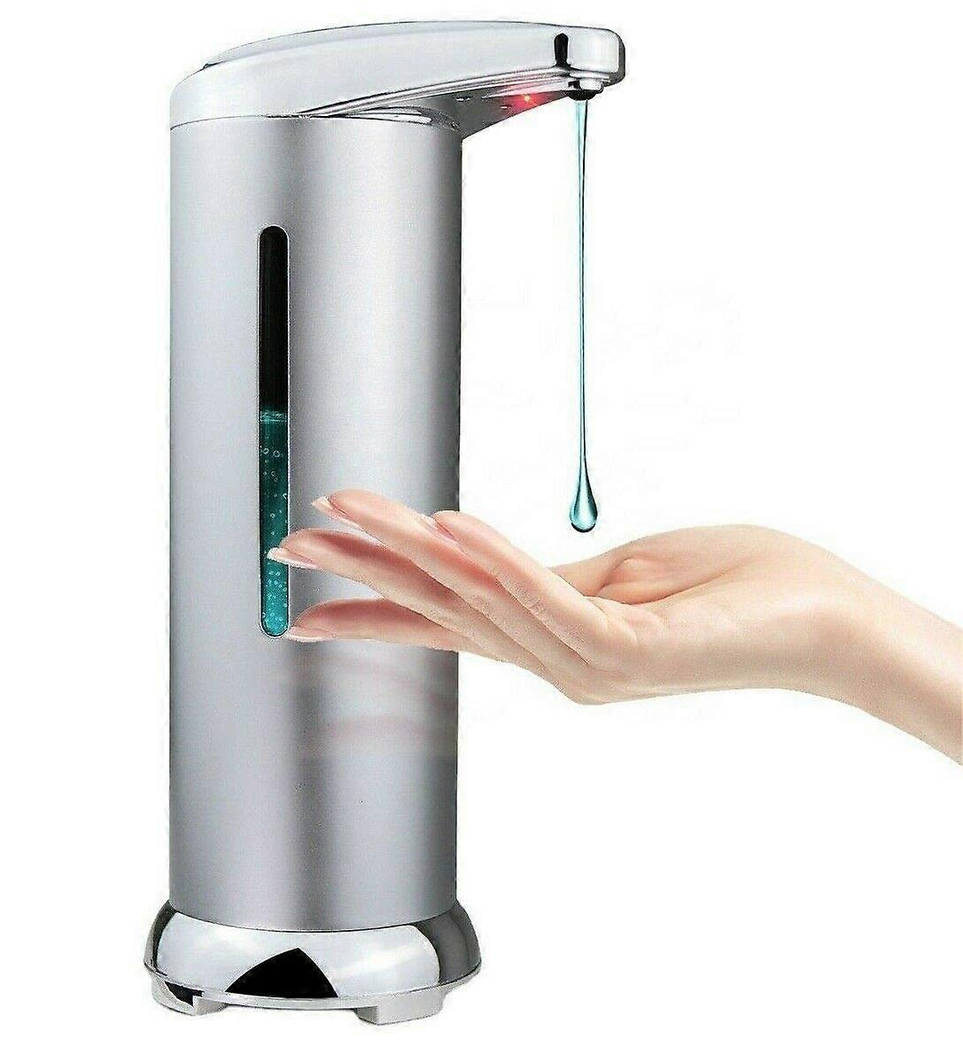 Stainless Steel Automatic Sensor Soap Dispenser Touchless Smart Infrared Motion Sensor Silver Finish