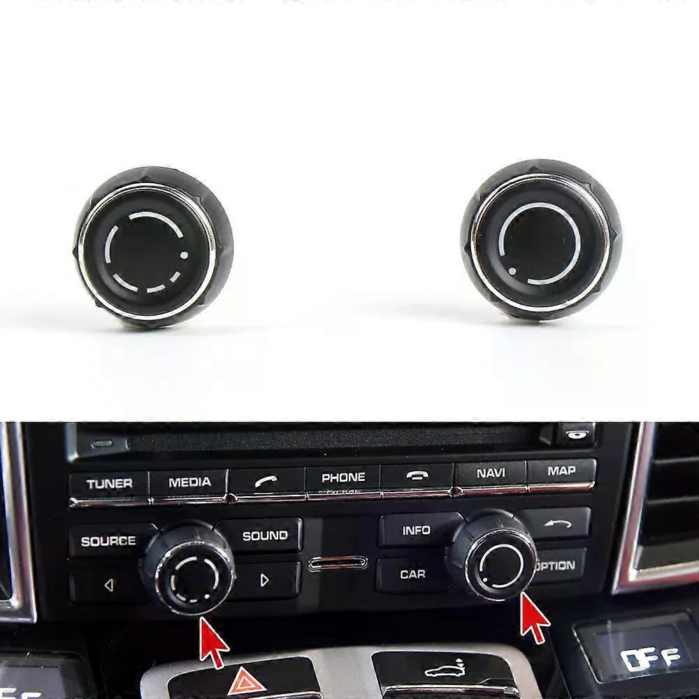 o Volume Radio Knob Cover CD Multi-Media Control Switch Button compatible for Porsche Cayenne 7P5 Panamera 970 Macan 95B 95B9195