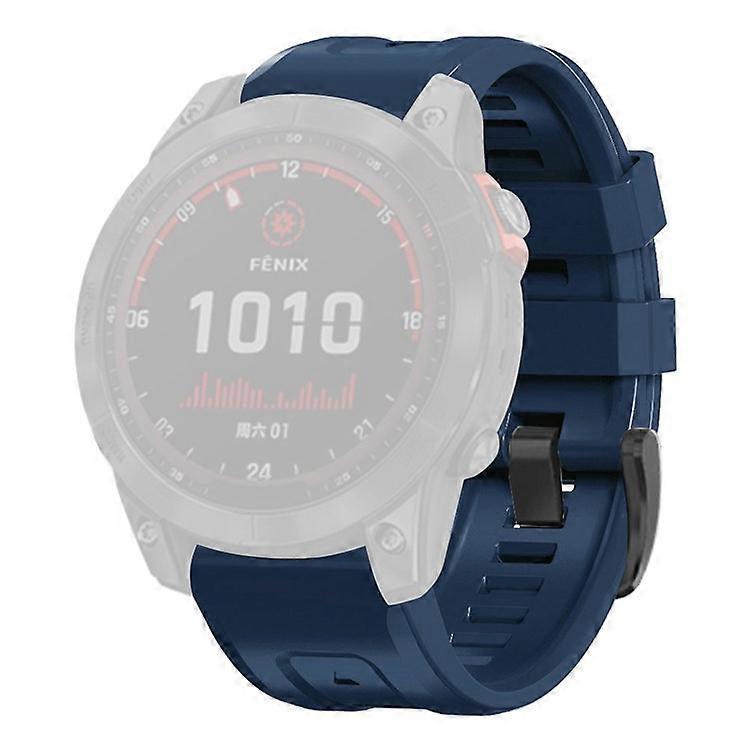 Compatible For Garmin Fenix 7X Wear-resistant Silicone Watch Band Replacement Adjustable Wrist Strap with Buckle