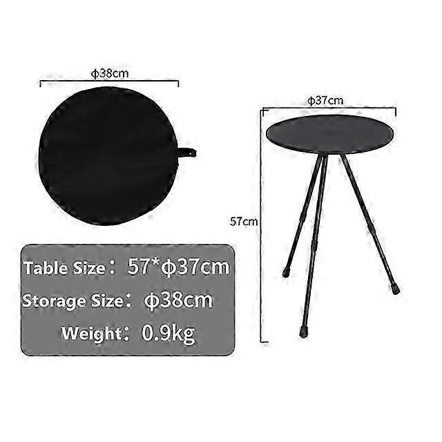 Folding Round Folding Tables Porfolding Tables Telescopic Outdoor Three-legged Dining Folding Tables Aluminum Alloy Coffee Folding Tables Hike Picnic