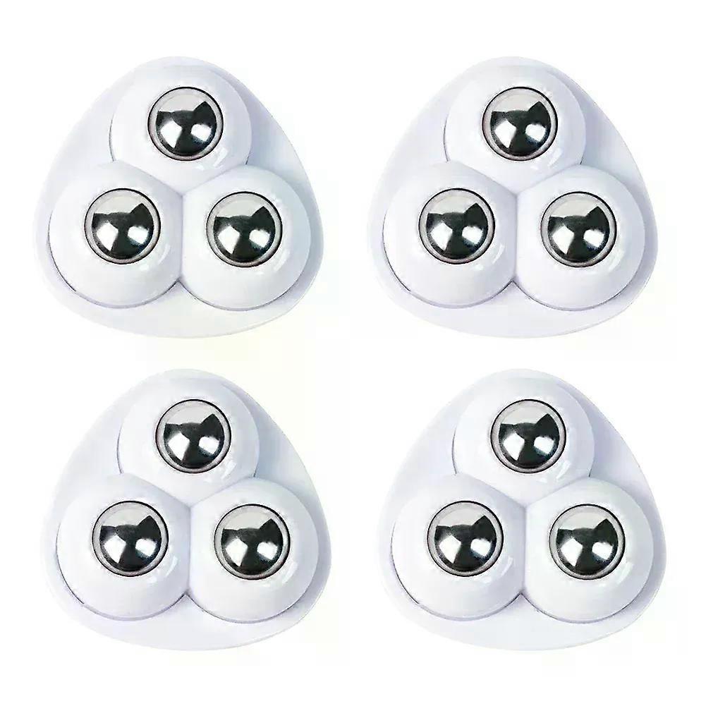 4pcs Rolling Caster Pulleys 360 Degree Free Rotation Swivel Caster Wheels No Noise for Trash Can Bottom Kitchen Small Appliances
