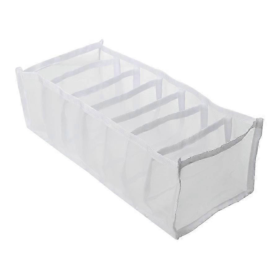 Foldable 7 Grids Wardrobe Clothes Organizer, Mesh Design
