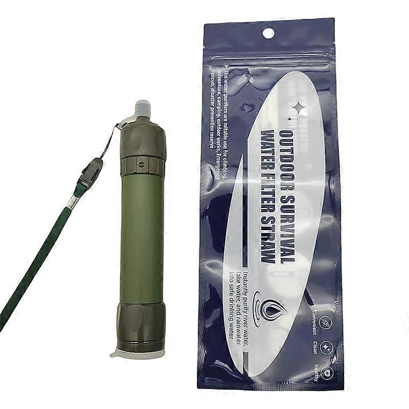 QJ-A10 Emergency Survival Water Straw Portable Personal Plastic Water Filter (No FDA, BPA-Free)