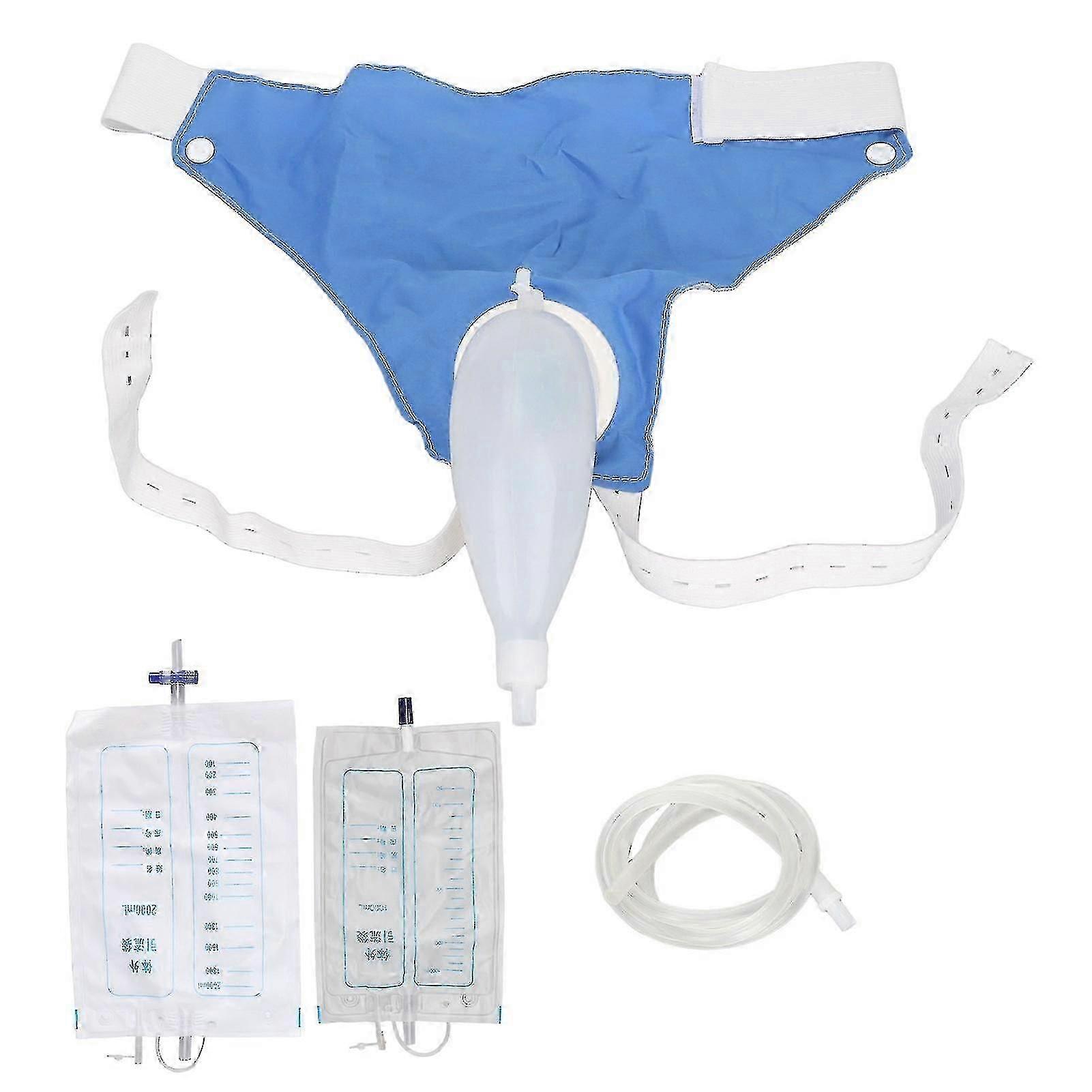 Wearable Urine Bag With Pee Catheter Duct 1000ml 2000ml For Men Elderly Urinary Incontinence Bedridden Patients Zekai