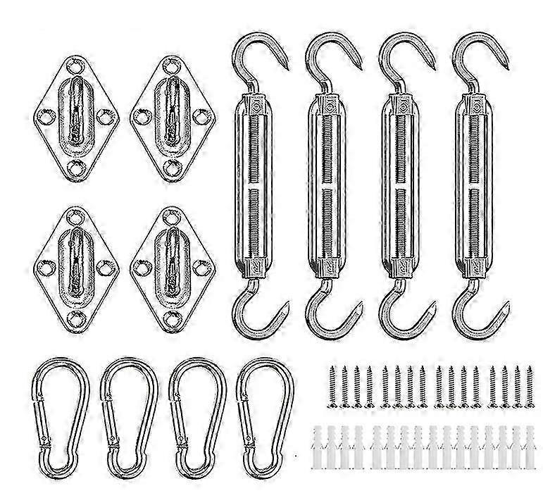 Shade Sail Fixing Kit, Stainless Steel Sun Shade Sail Fixing Kit For Sun Shade Sail Fixing Accessories Triangle And Square, Rectangle,