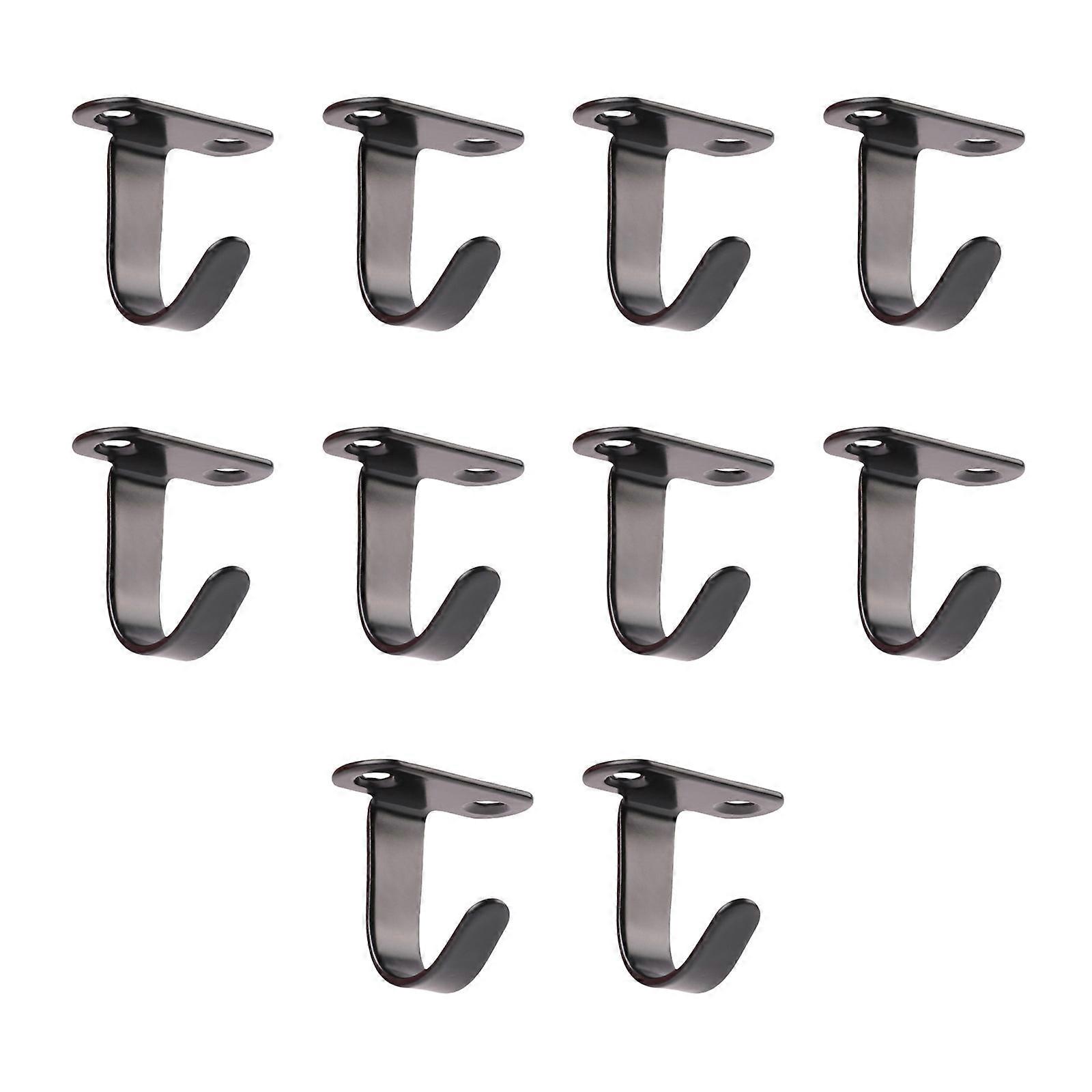 10Pcs Wall Mounted Single Hook Easy To Install Ceiling Hooks Stainless Steel Storage Solution for Garage or Closet
