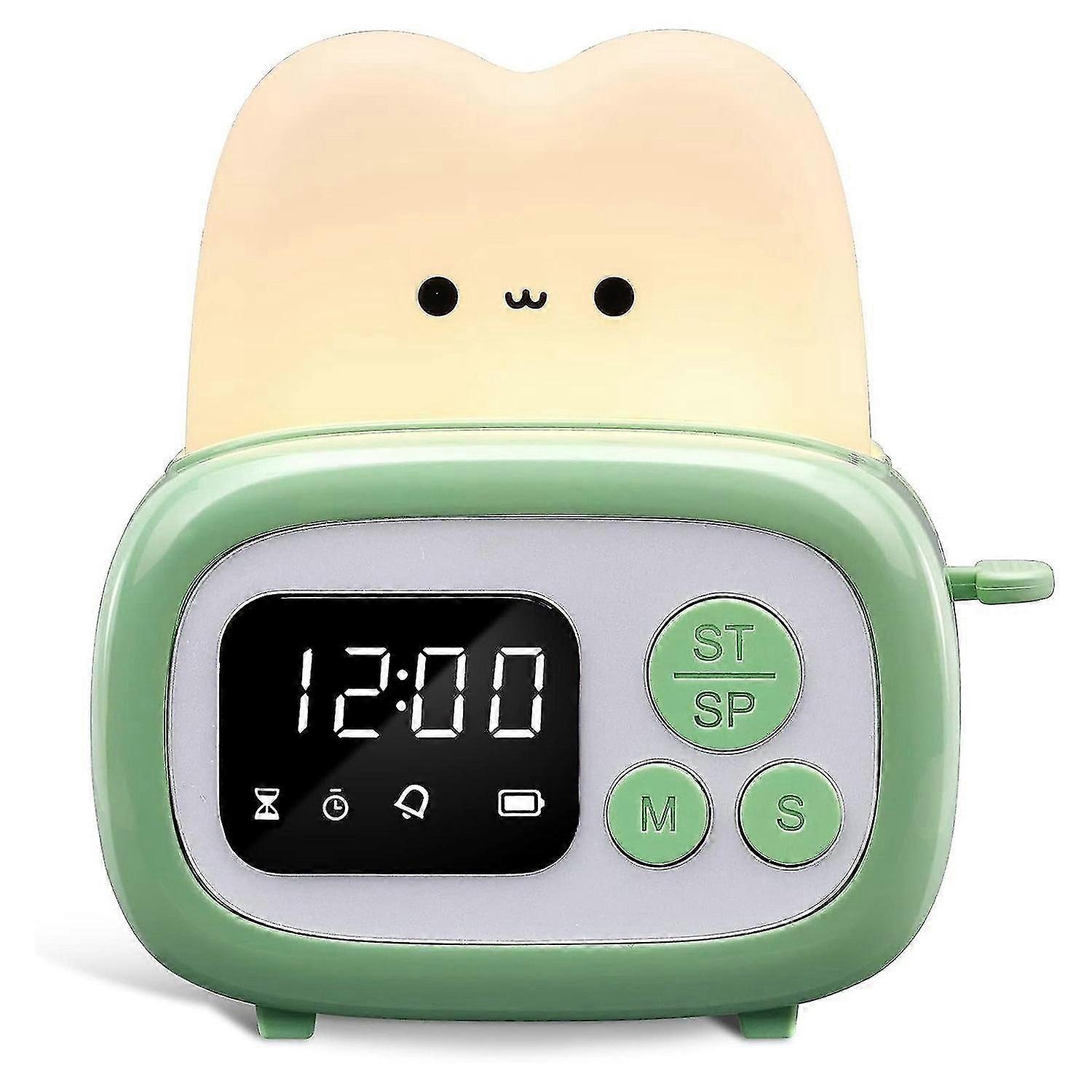 Timer Clock Toaster Lamp,Cute Night Light with Time Management Tool And Table Clock Alarm Digital Timer for Kids