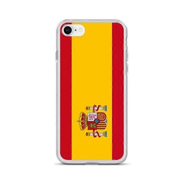 Phone case - PIXELFORMA - Flag of Spain - Compatible with iPhone 8 - Soft - Shockproof - Silicone