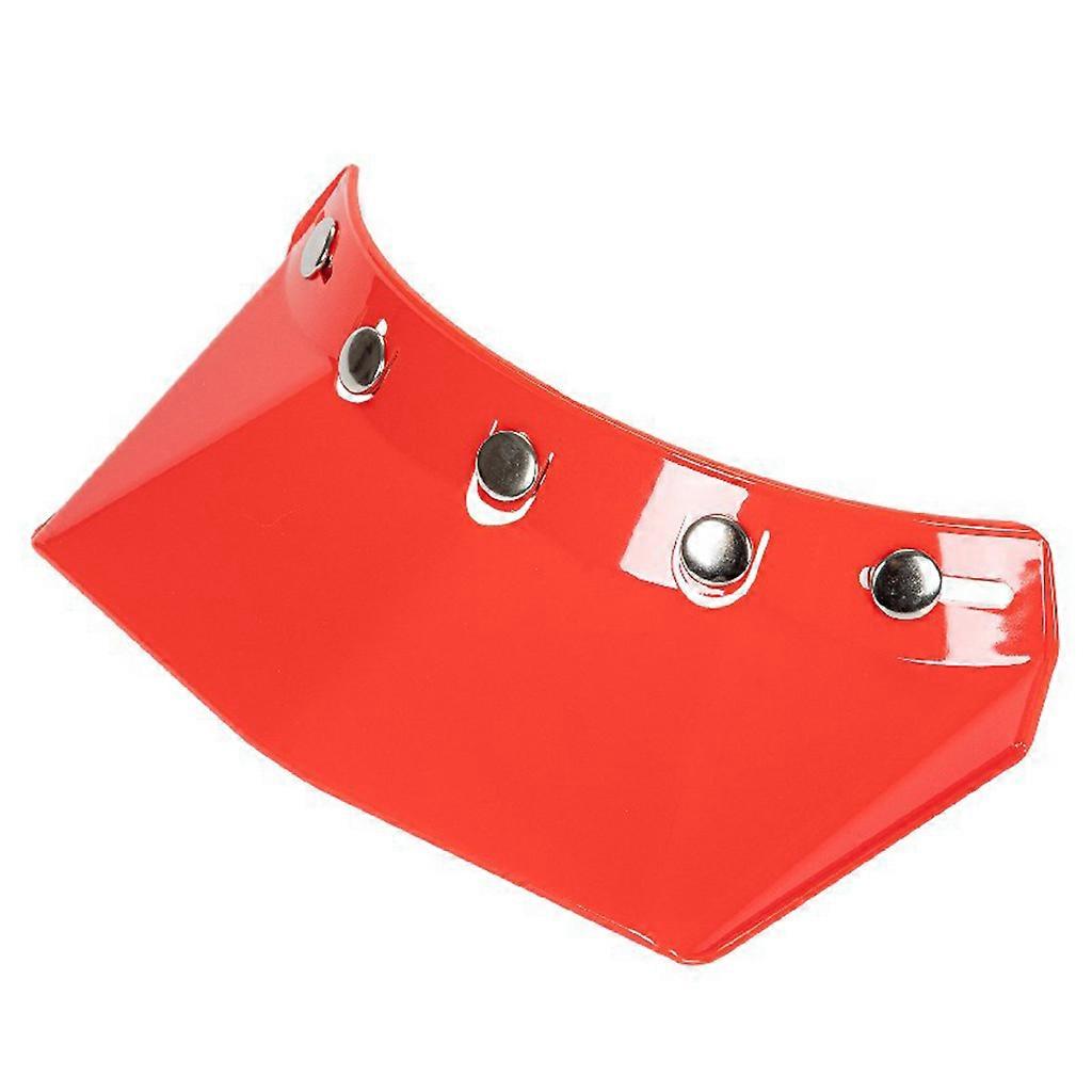 5-Snap Shield Lens for Motorcycle Bicycle Helmet Decorative Helmet Visor for Peak Open Face Helmet for Sun Shade  Red