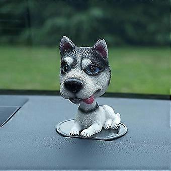 Bobblehead Husky Dog per il cruscotto dell'auto Mini Bobbling Head Toy Fig