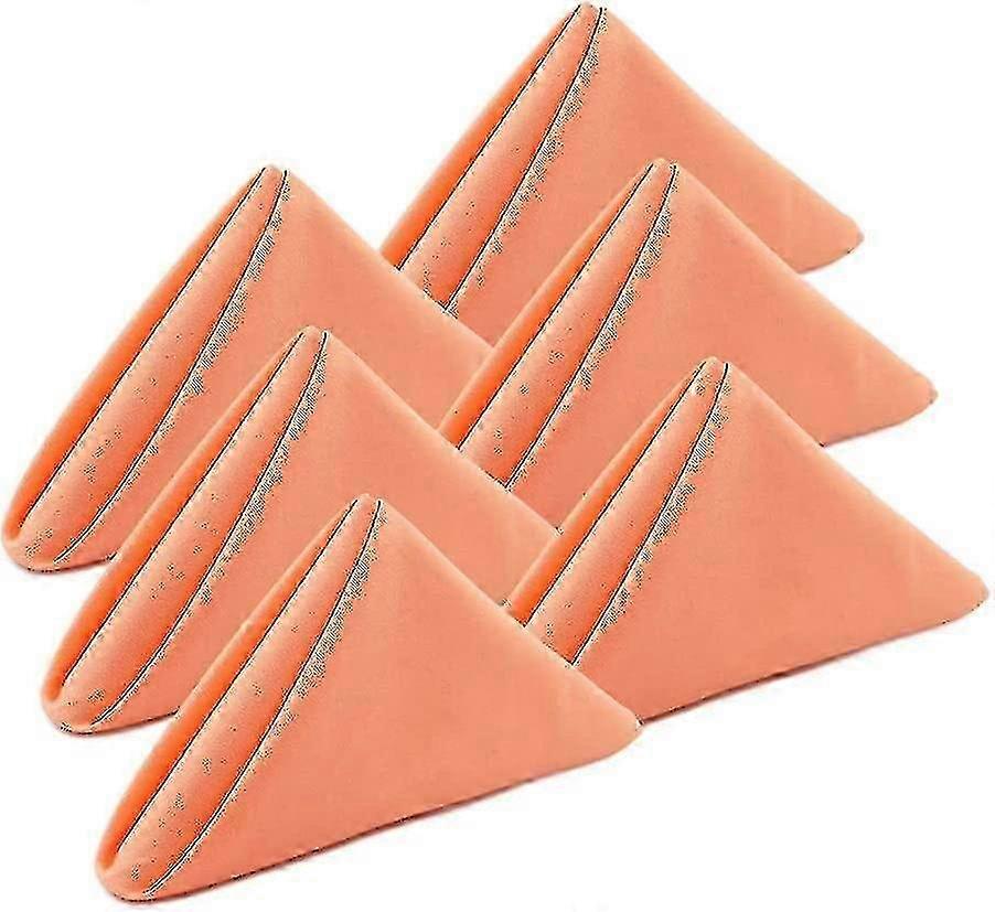 Tovaglioli di stoffa color salmone, 100% cotone, set da 6. Tovaglioli da cucina rosa arancioni
