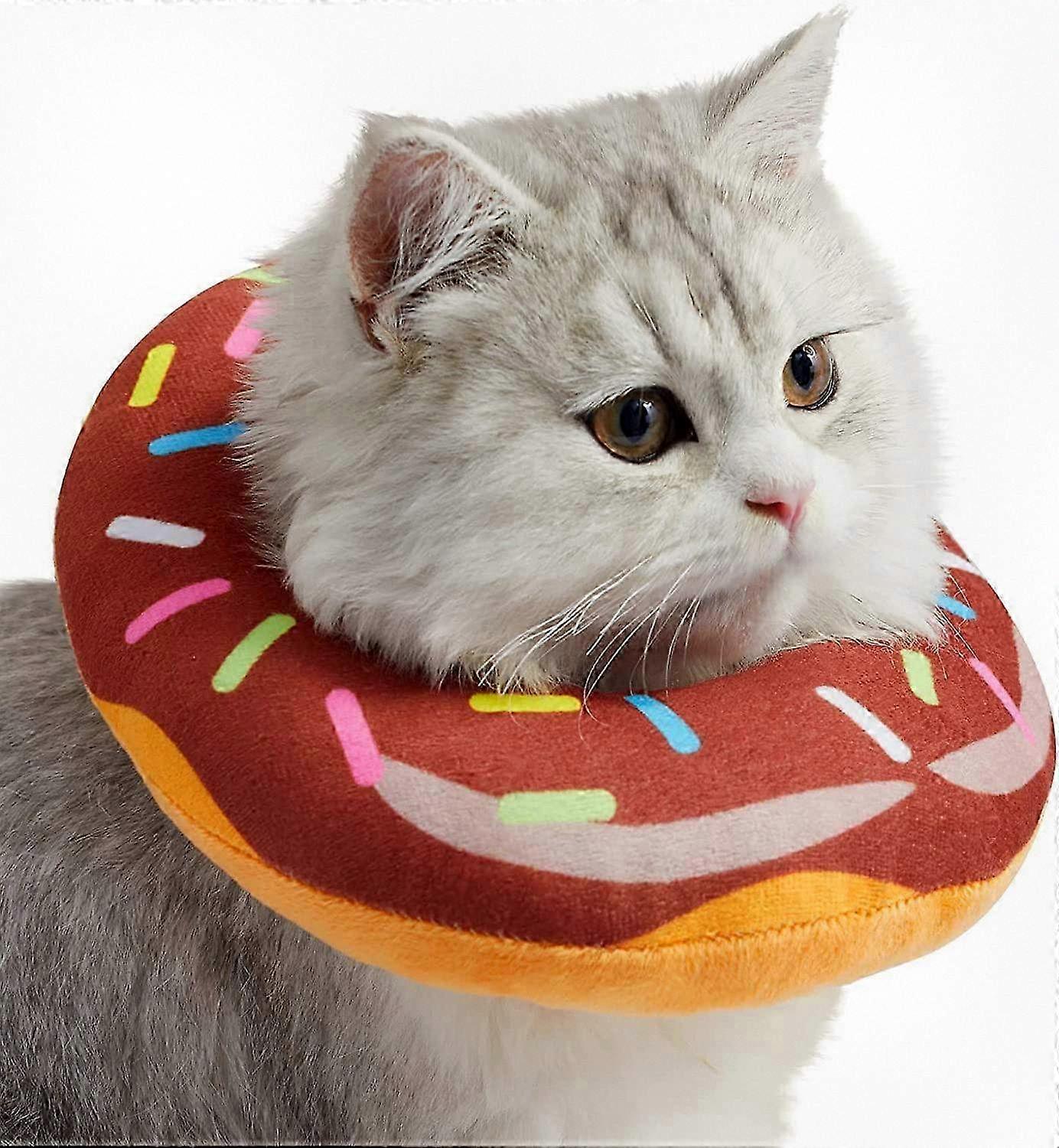 Adjustable Soft Collar for Cats, Recovery Cone for Cats Post-Surgery, Neck Cone for Cats and Kittens, Elizabethan Style Collar for Cat Comfo