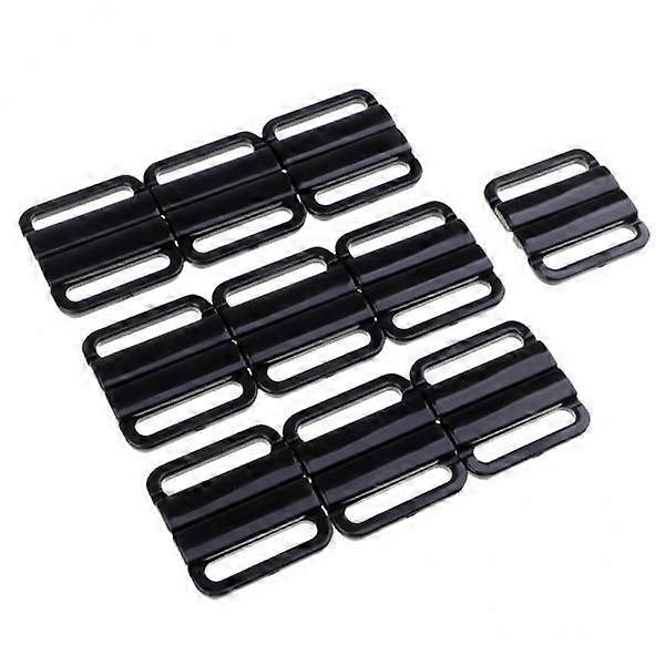 3x10 Set Plastic Bra Closure Sewing Clips Back Strap Holder Accessories Black