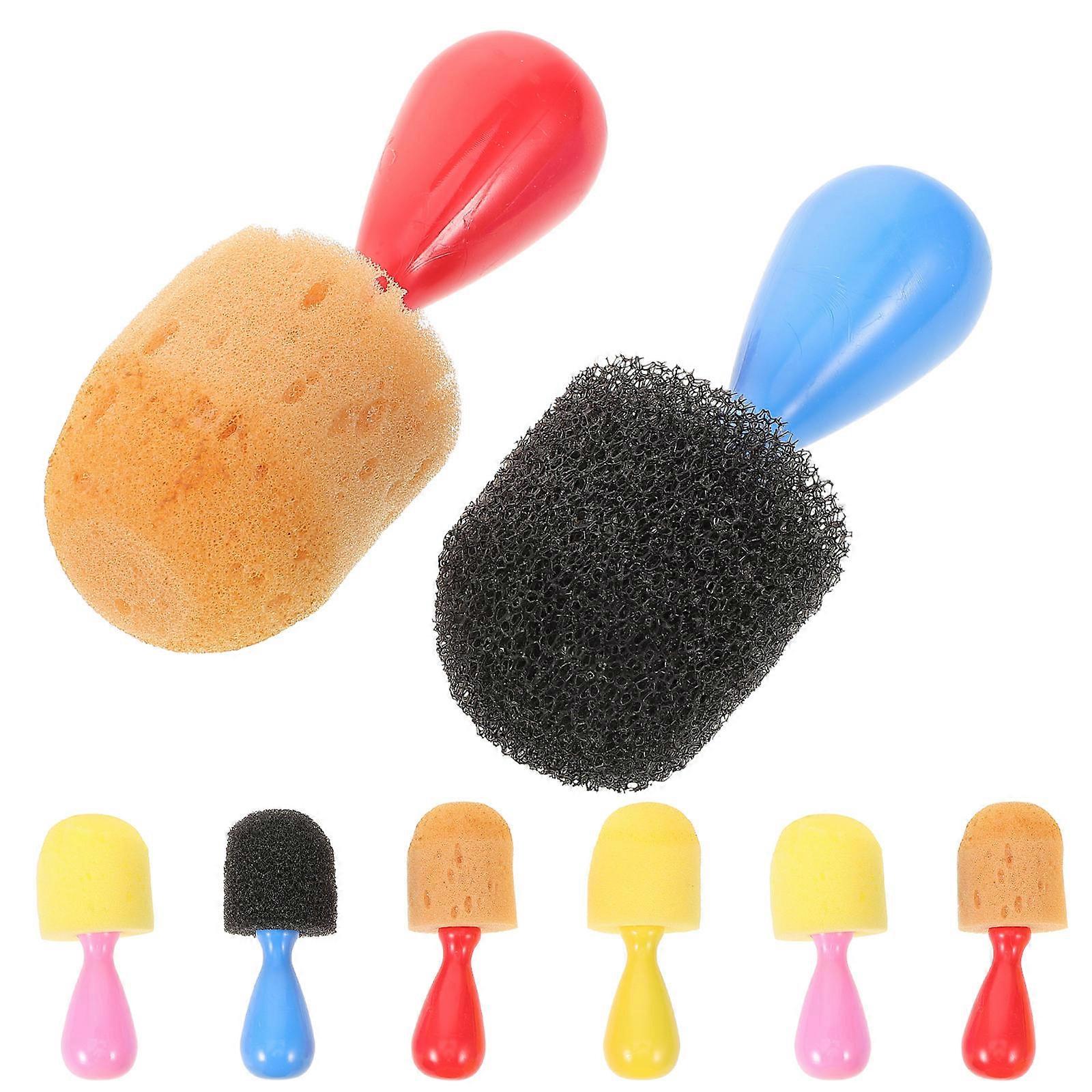 8pcs Mini Spherical Paint Sponge Seals for DIY Projects Random Color