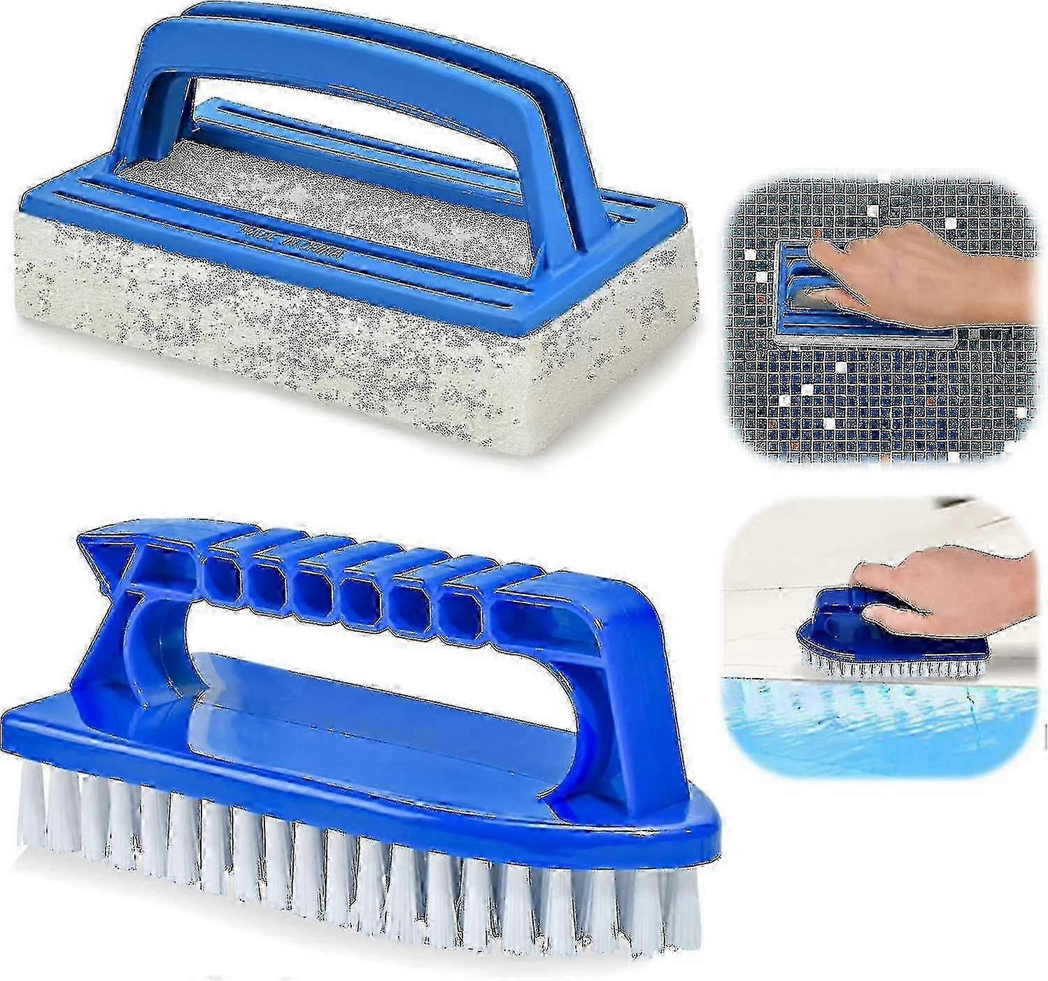 Spa & Pool Bürste 2er Set - Hochleistungsreinigung für kleine Pools Hwy