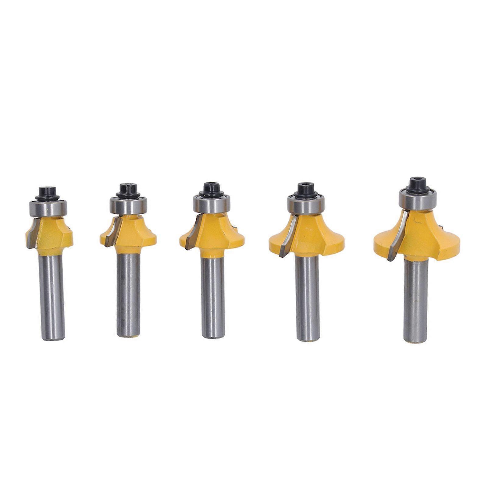 2025 Latest Model  5 Pcs Round Over Router Bit 8mm Shank Carbide Corner