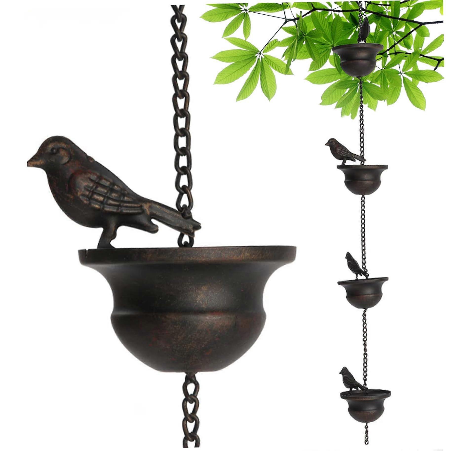 Rain chain, rustproof decorative garden ornaments for outdoor indoor spaces