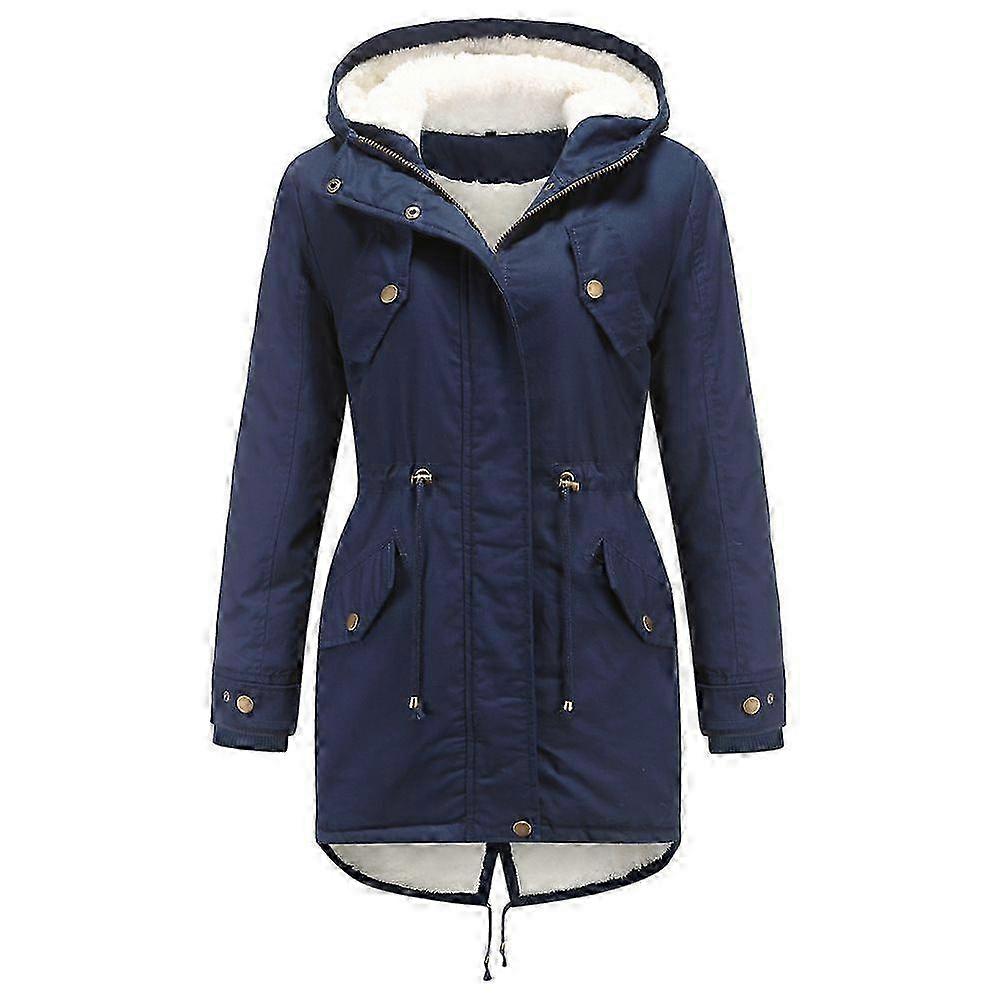 2025 Autunno e inverno signore tinta unita imbottito giacca di cotone con cappuccio