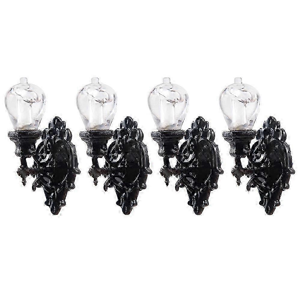 4pcs Mini Wall Lights Simulation Model Table Lamp Decorations for Home or Event Setup