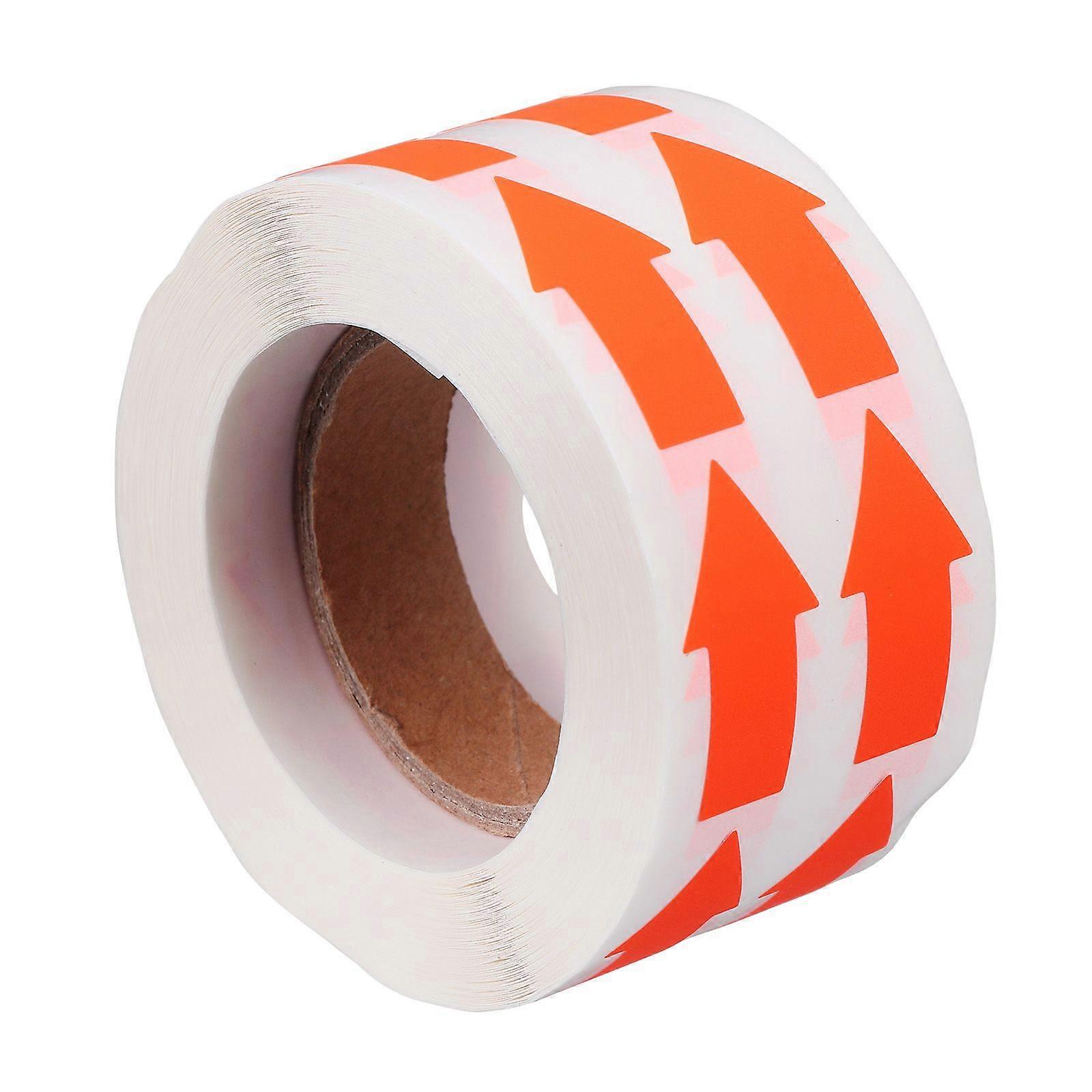 1 Roll of Decorative Stickers Fluorescent Color Label Bright Arrow Label