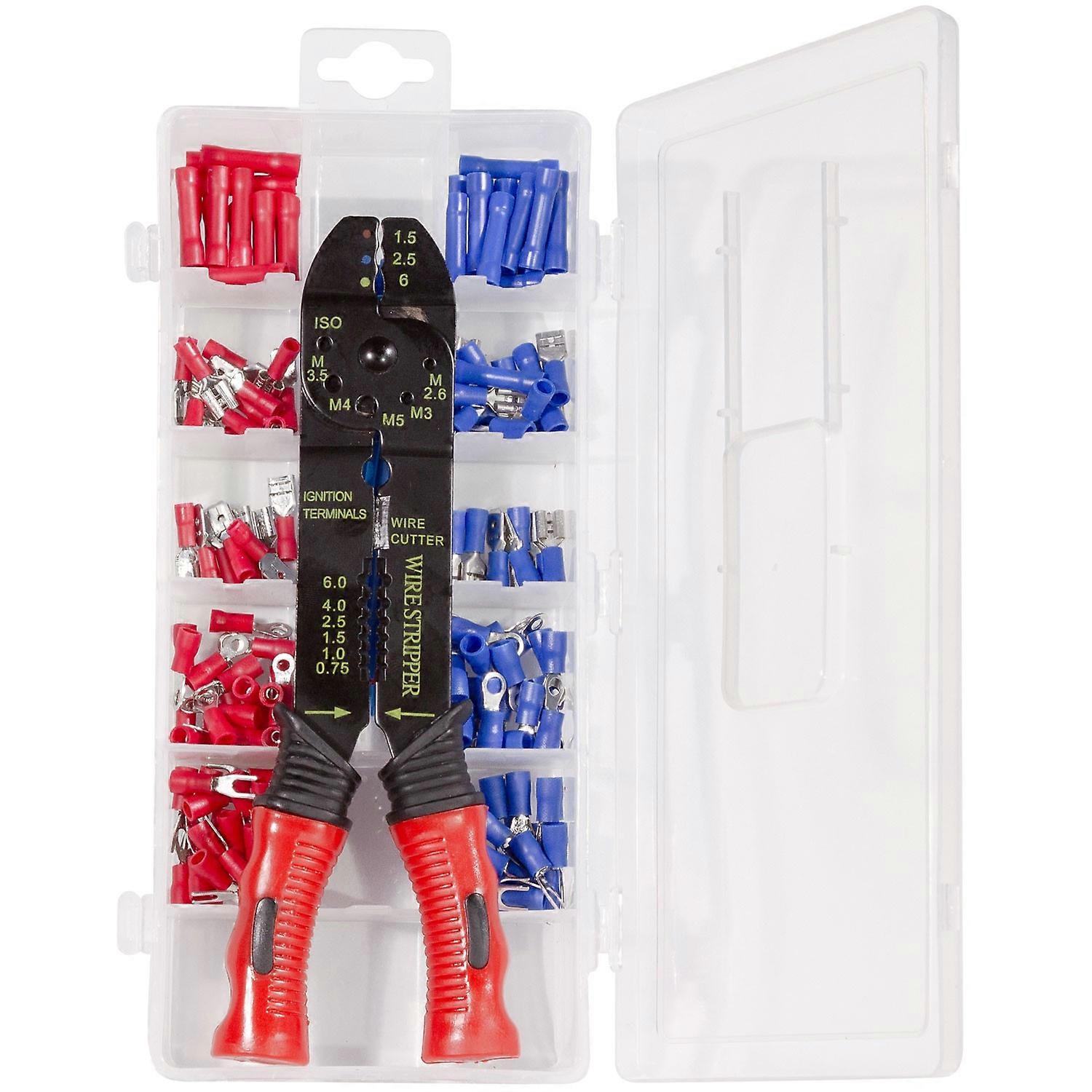 Cable shoe pliers with cable lug set