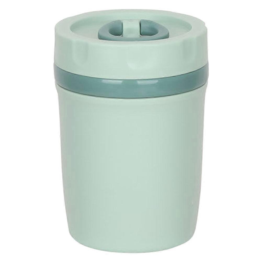 Green Plastic Breakfast Cup and Soup Container with Lid for Home Use, Portable and Leakproof, 16 oz