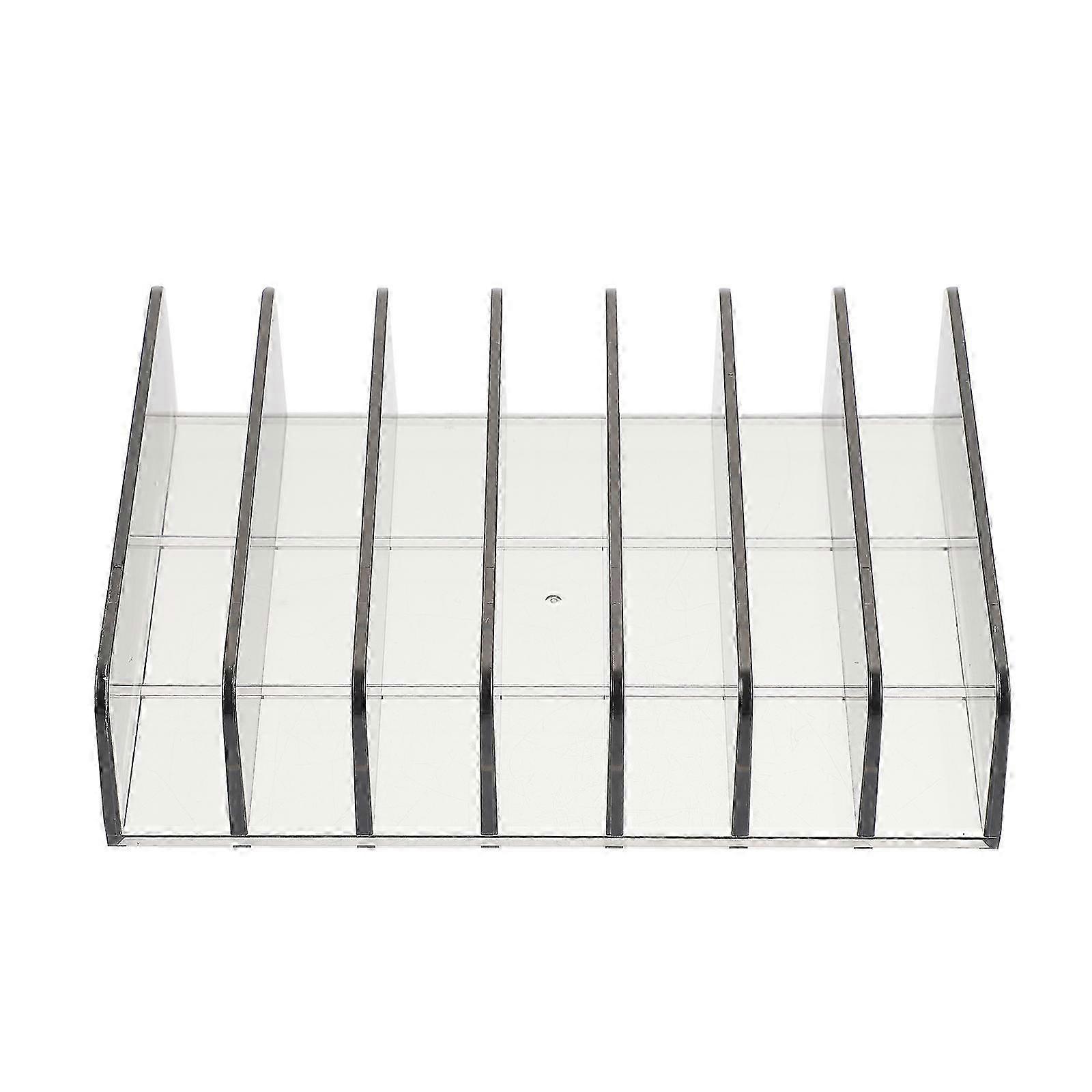 1 Stück Multi-Grid gepresstes Puder-Display-Rack, Lidschatten-Aufbewahrungsbox 17x12cm Grau