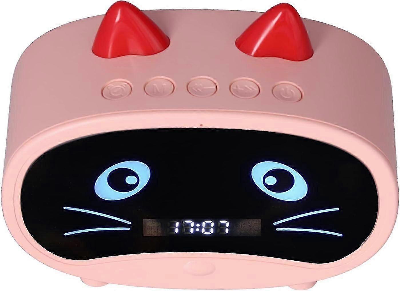 LINJOU Multifunctional Wireless Alarm Clock Bluetooth Speaker(pink)