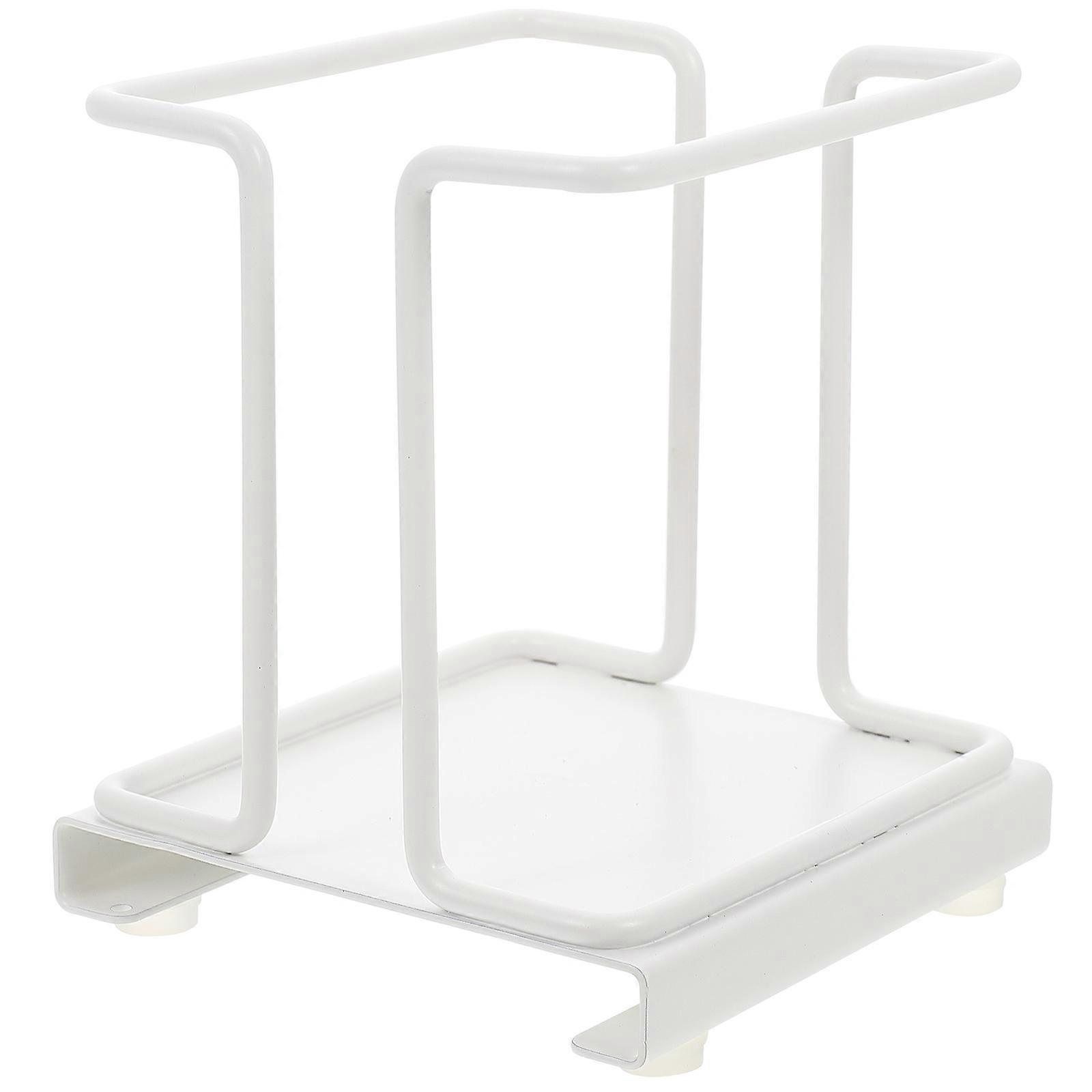 Desktop Cup Dispenser Universal Cup Holder Cup Storage Display Stand Rectangular Minimalist Design Carbon Steel Office Use 1Pack