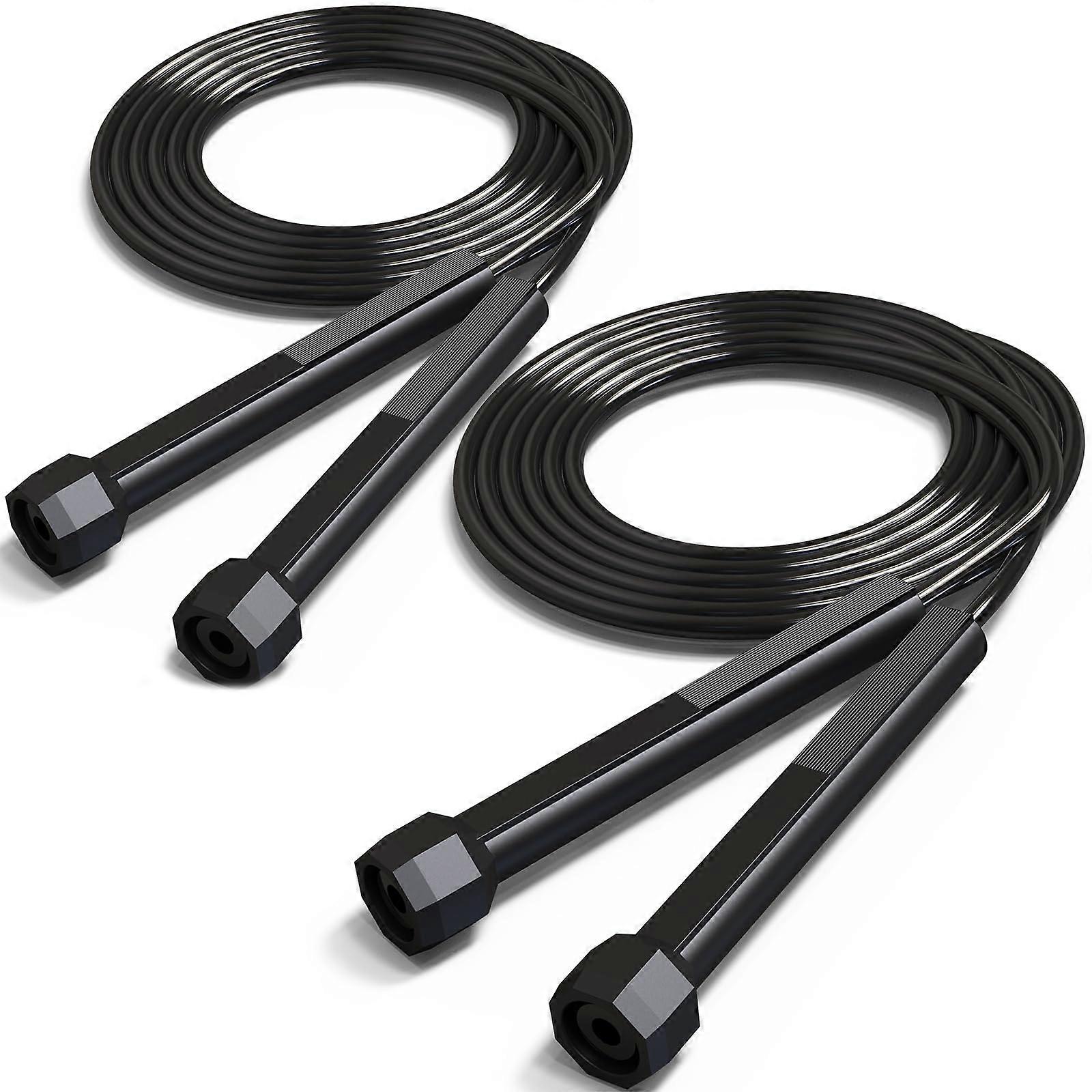 Adjustable Skipping Rope for Speed Skipping, for Adults   Black