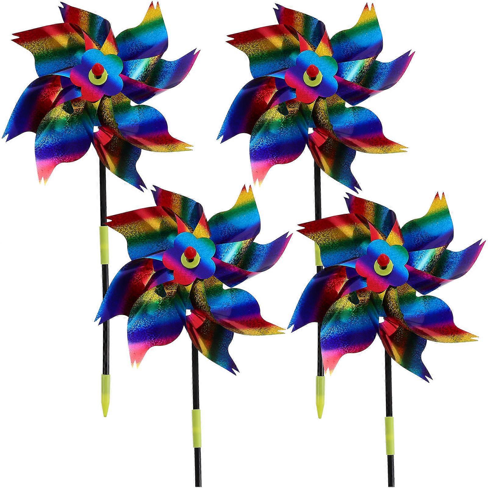 It looks like you're referring to a product listing for **"4pcs Reflective Wind Spinners For Garden Pinwheels Lawn Decor"**. Here's a polished
